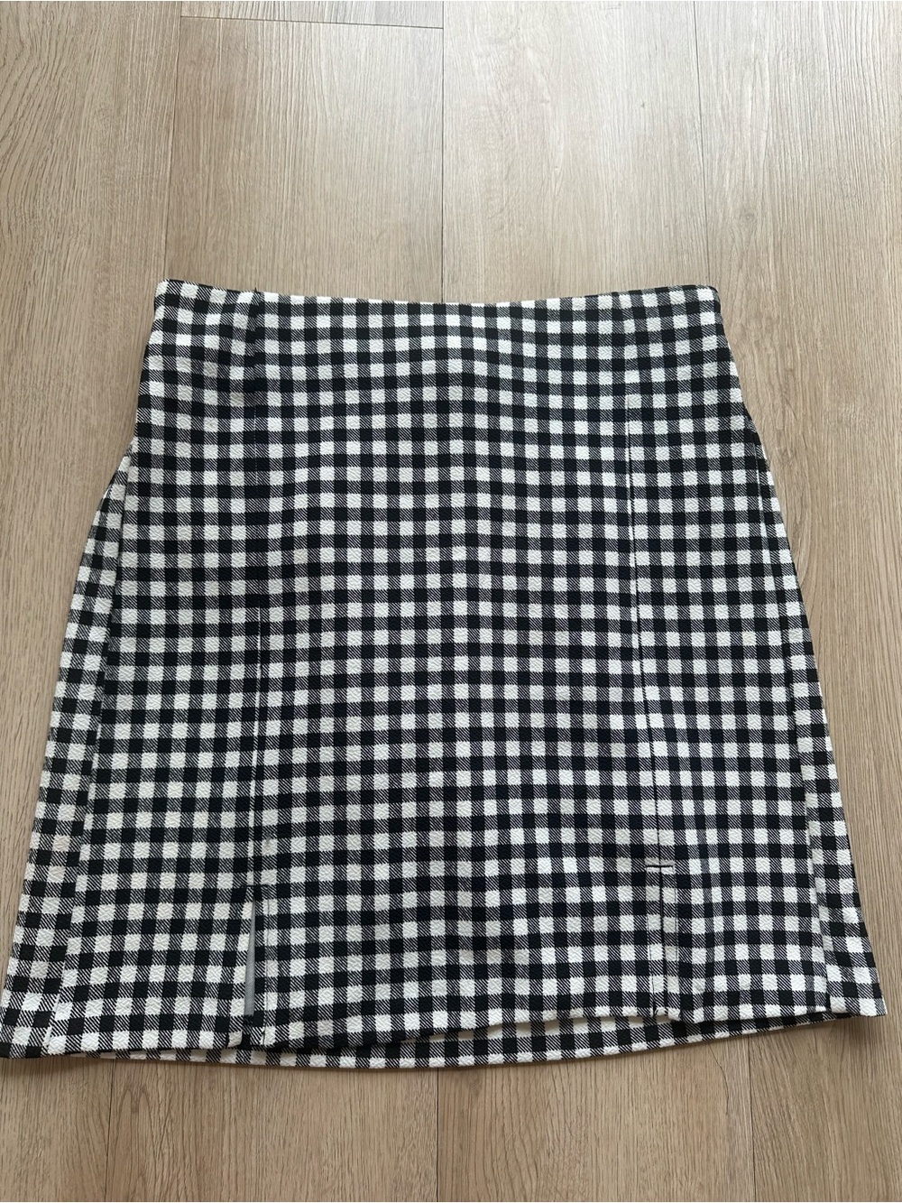Black & White Gingham A-Line Women's Skirt